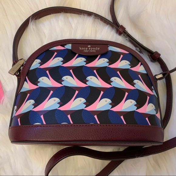 Kate Spade Sylvia Geo Birds Dome Crossbody Bag NWT - Picture 2 of 14